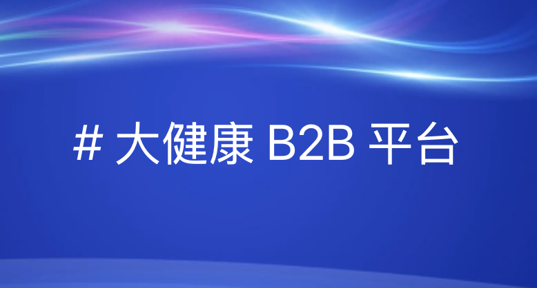 数智大健康行业B2B平台：引领产业革新，提升全链价值